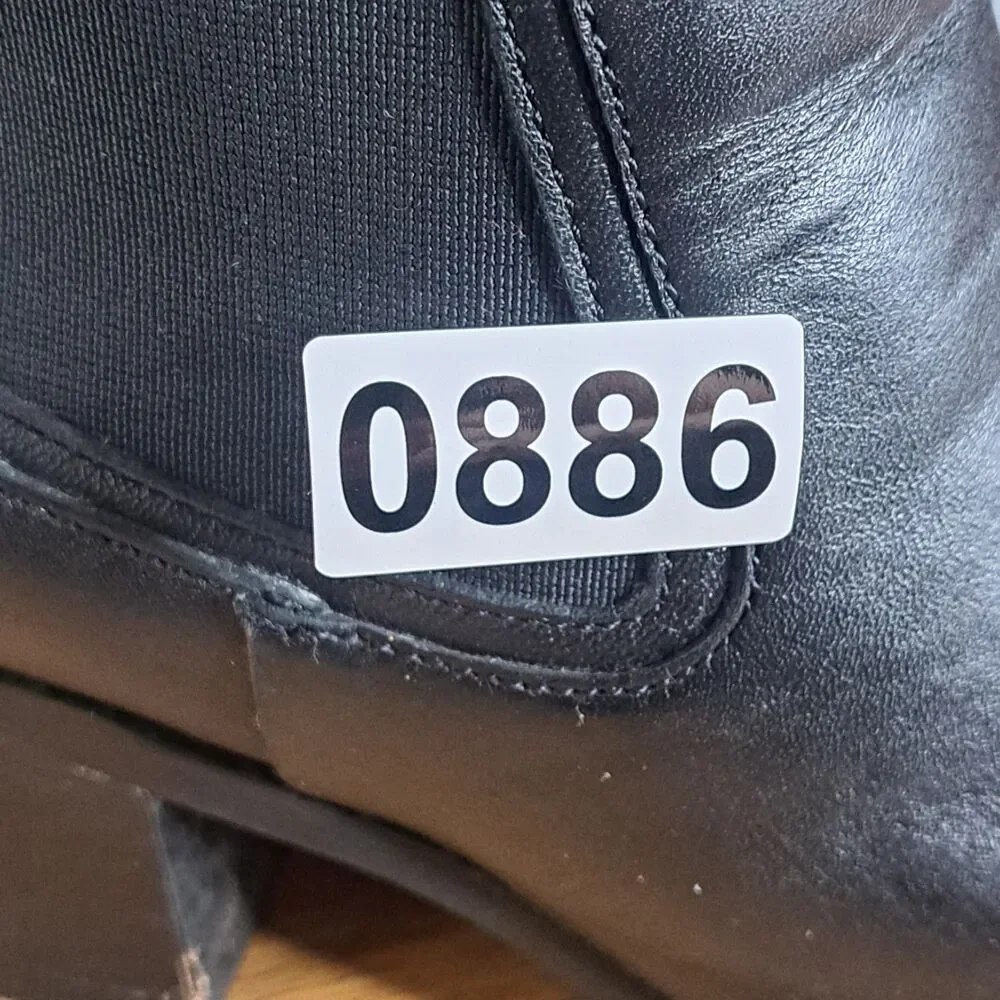 Thursday Everyday Women Black Leather Platform Chelsea Boots Size 7.5 Euro 38